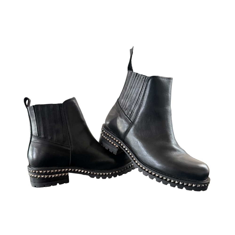 Black Steve Madden Studded Ankle Boots